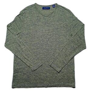 Tommy Bahama Men’s L Green V-Neck Long Sleeve Lightweight Pullover Casual Shirt